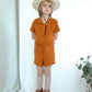 pima tie romper. acorn