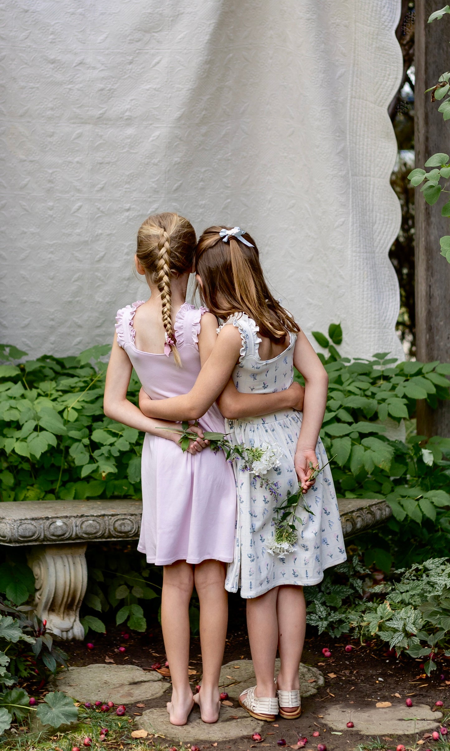 pima frilled dress . garden windowpane