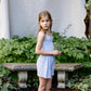 pima ruched camisole . forget-me-not pointelle