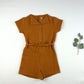 pima tie romper. acorn