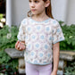 daisy crochet top . sky