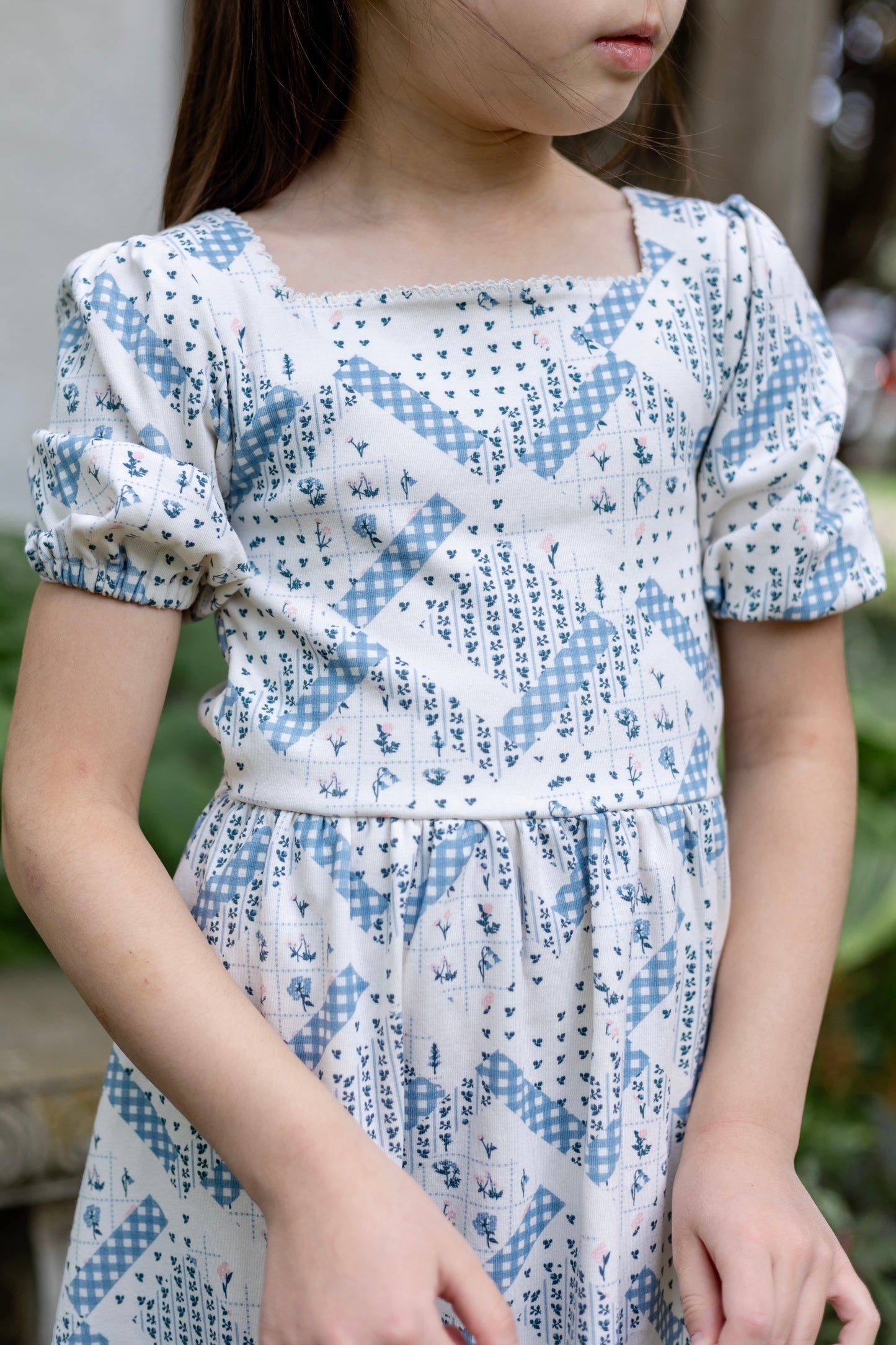 pima picnic dress . patchwork