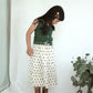 pima tiered skirt. cameo floral