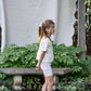 daisy crochet top . sky