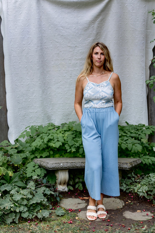 adult ruched camisole . patchwork