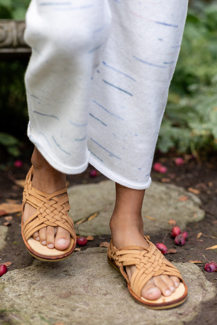 huarache sandal . tan