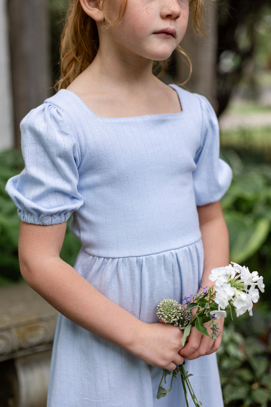 pima picnic dress . forget-me-not pointelle