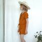 pima tie romper. acorn