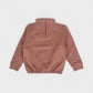 pima fleece zip sweatshirt . nutmeg
