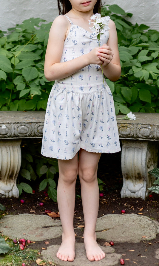 pima flutter shorts . garden windowpane