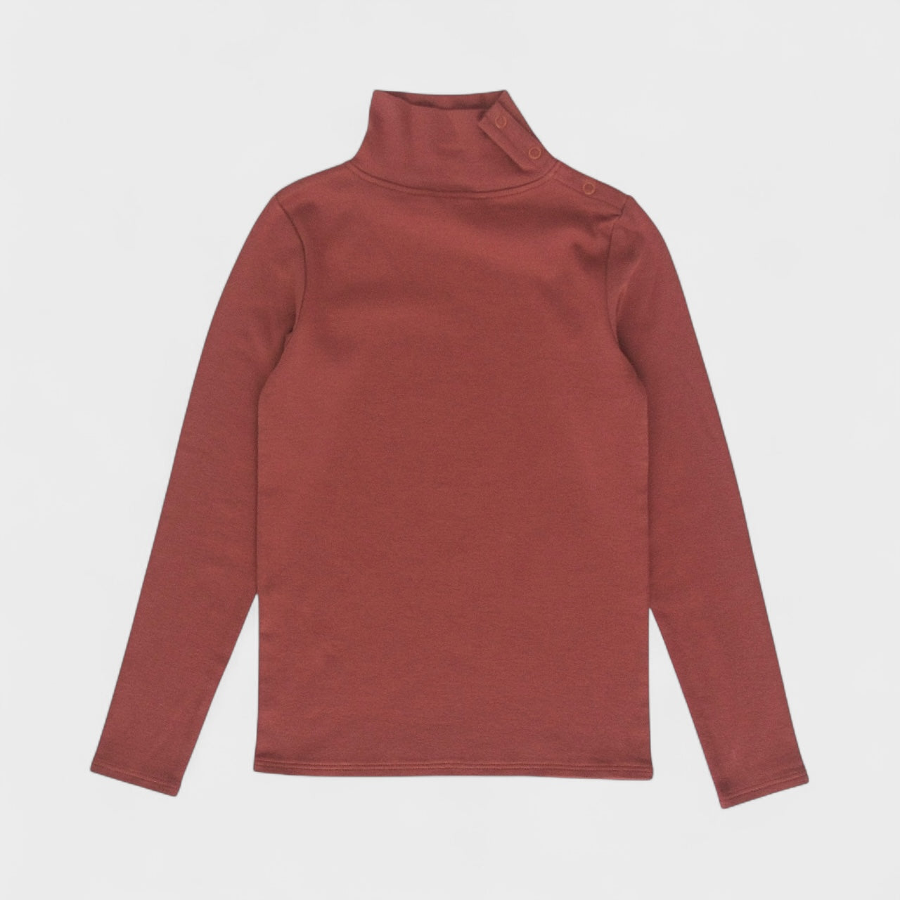 pima snap turtleneck . madder root