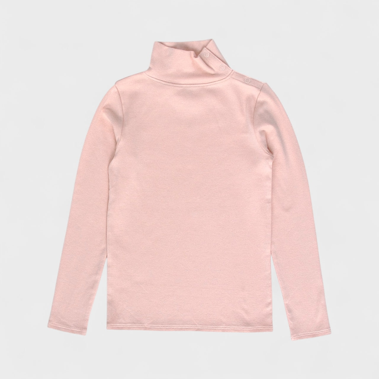 pima snap turtleneck . blush