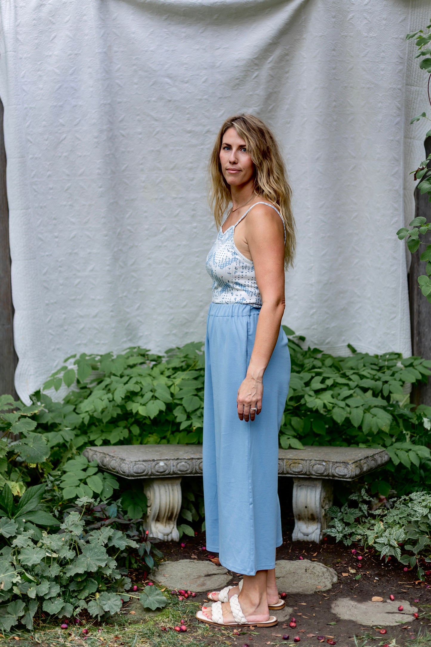 adult ruched camisole . patchwork