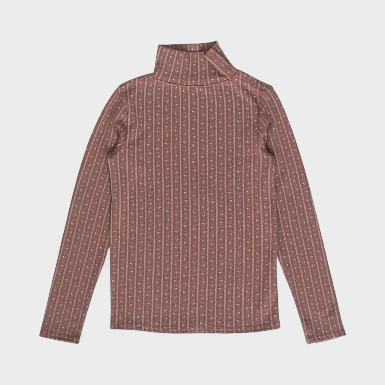 pima snap turtleneck . wallpaper lace floral