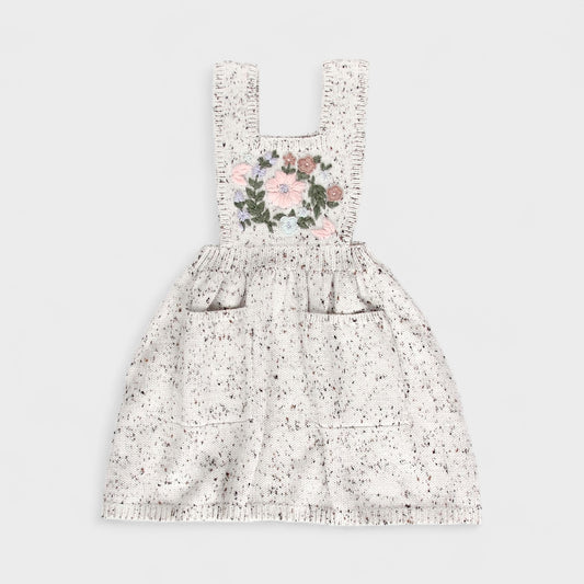 bouquet pinafore . snowdrop tweed