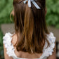 floral crochet hair tie . sky