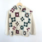 quilt-block hooded cardigan . mulberry . size 10