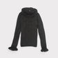 pointelle frill turtleneck . noir