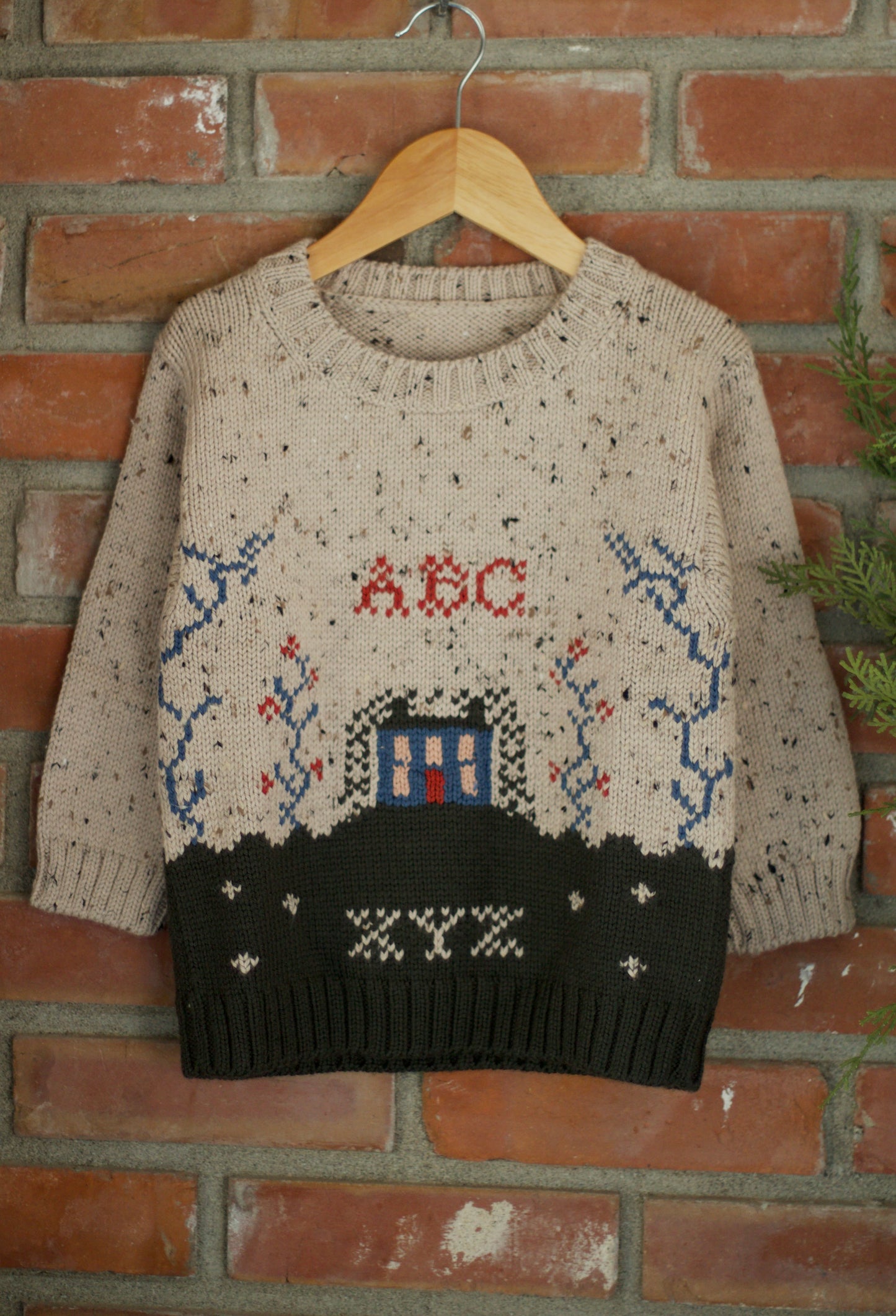 cross-stitch pullover . alabaster tweed