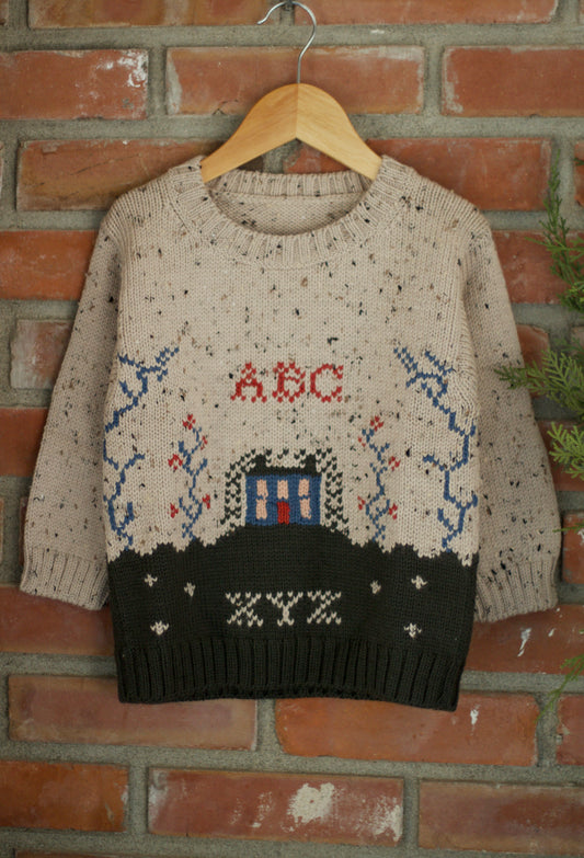 cross-stitch pullover . alabaster tweed