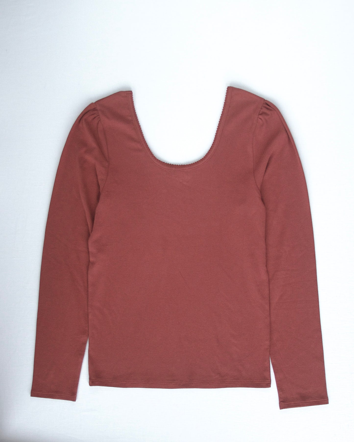 adult puff ballet top . madder root