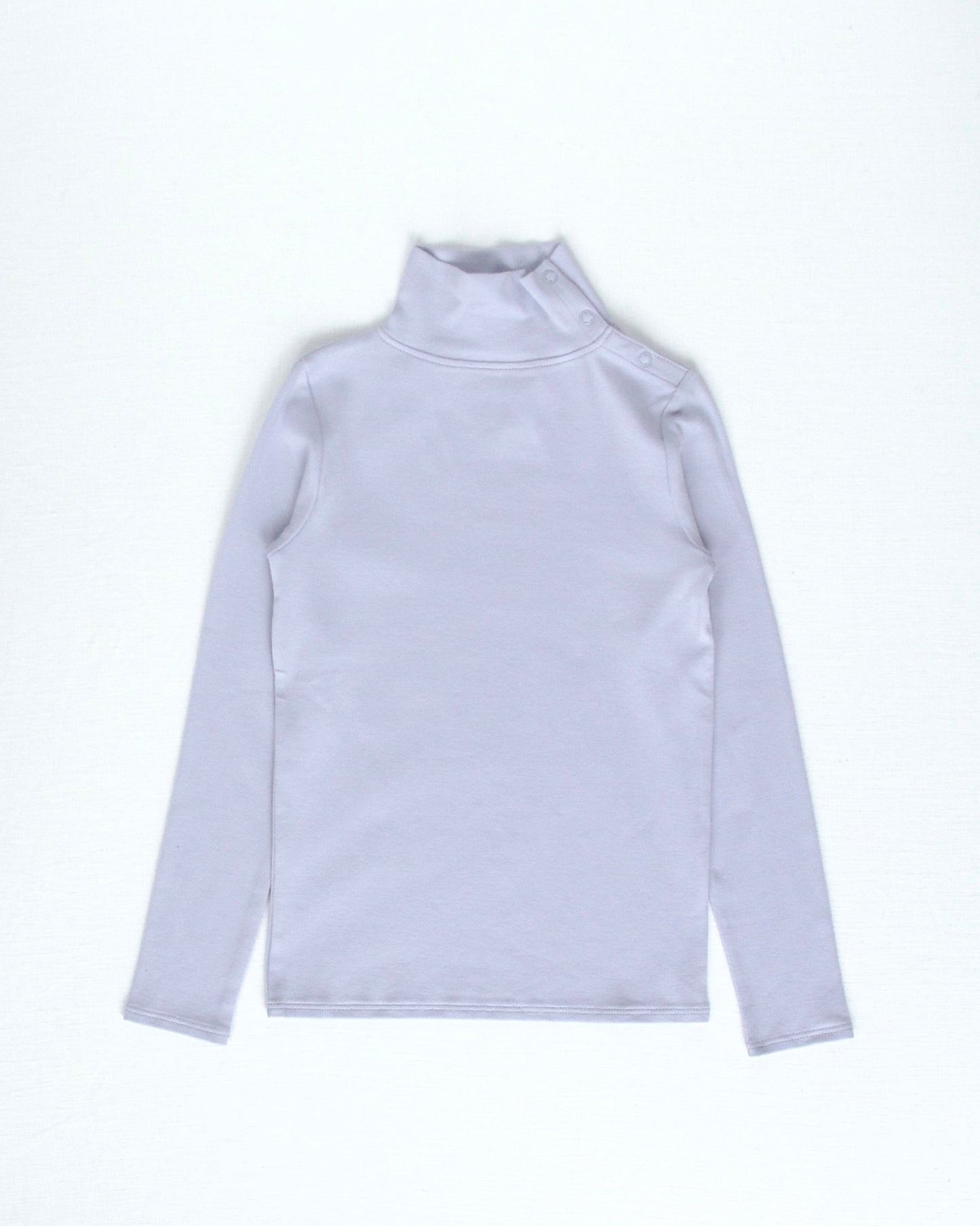 pima snap turtleneck . heather