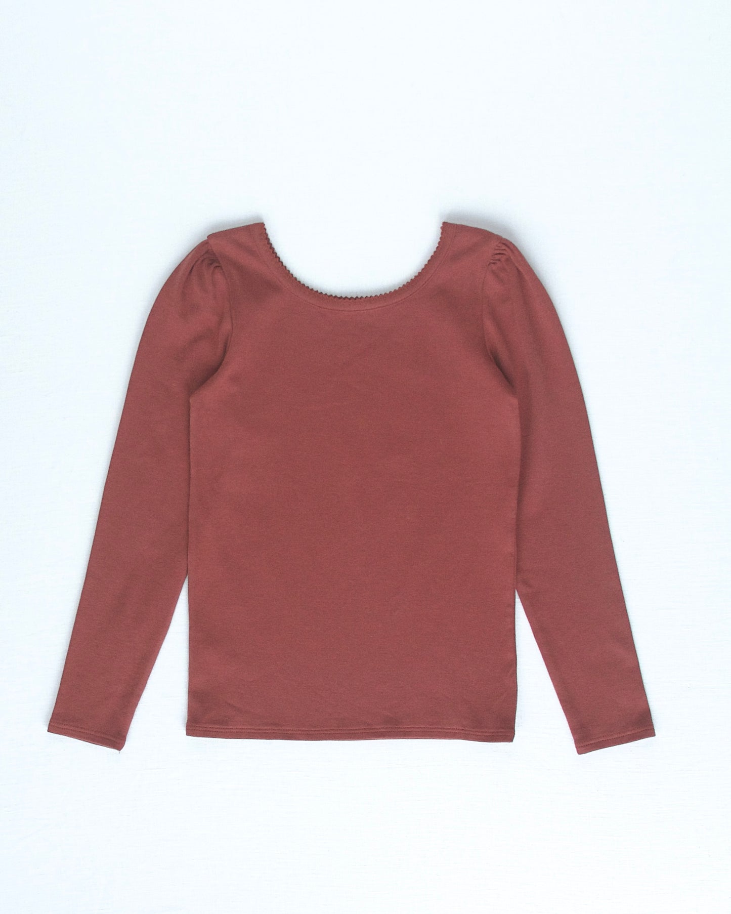 pima puff ballet top . madder root