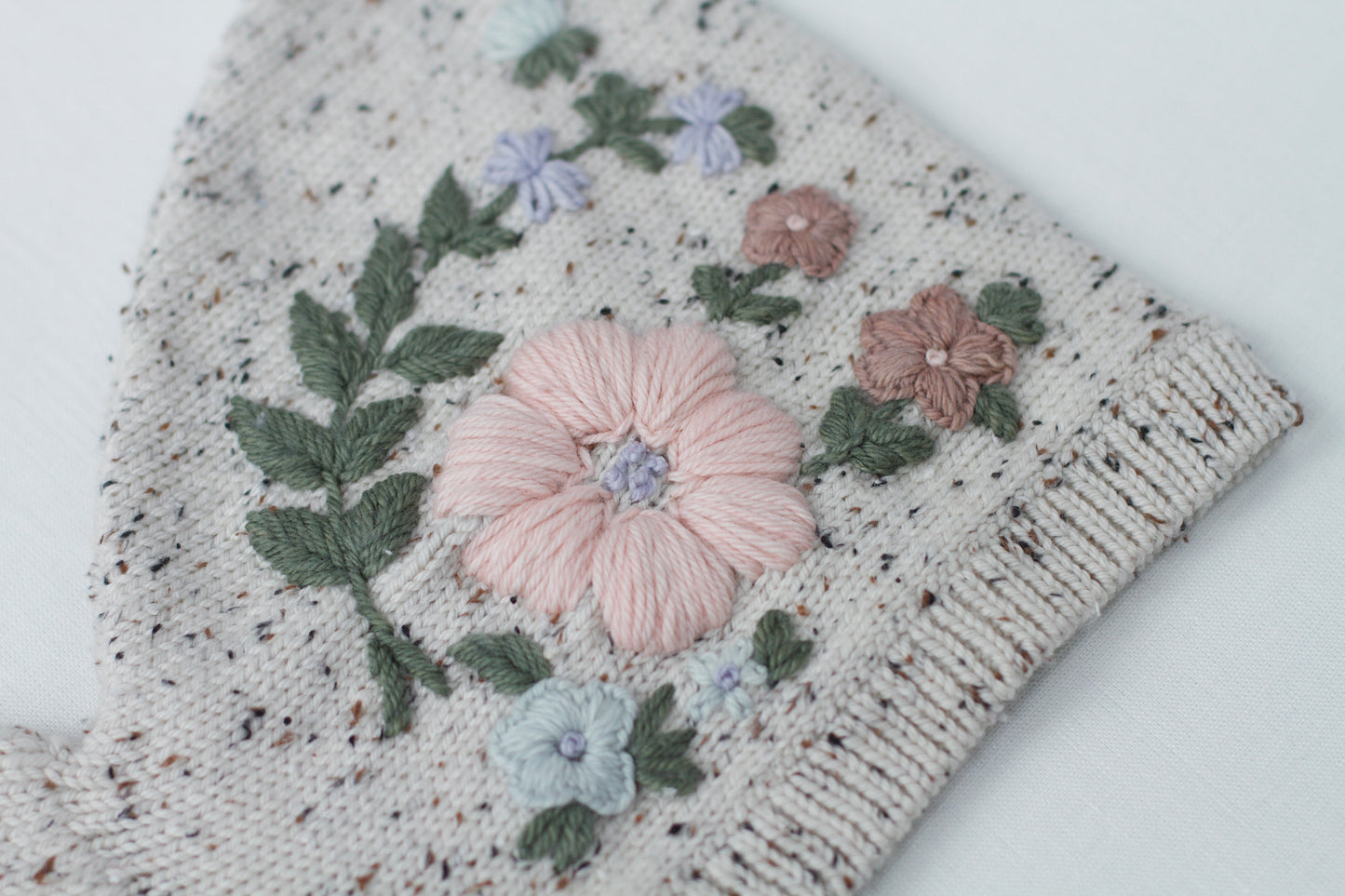 bouquet balaclava . snowdrop tweed