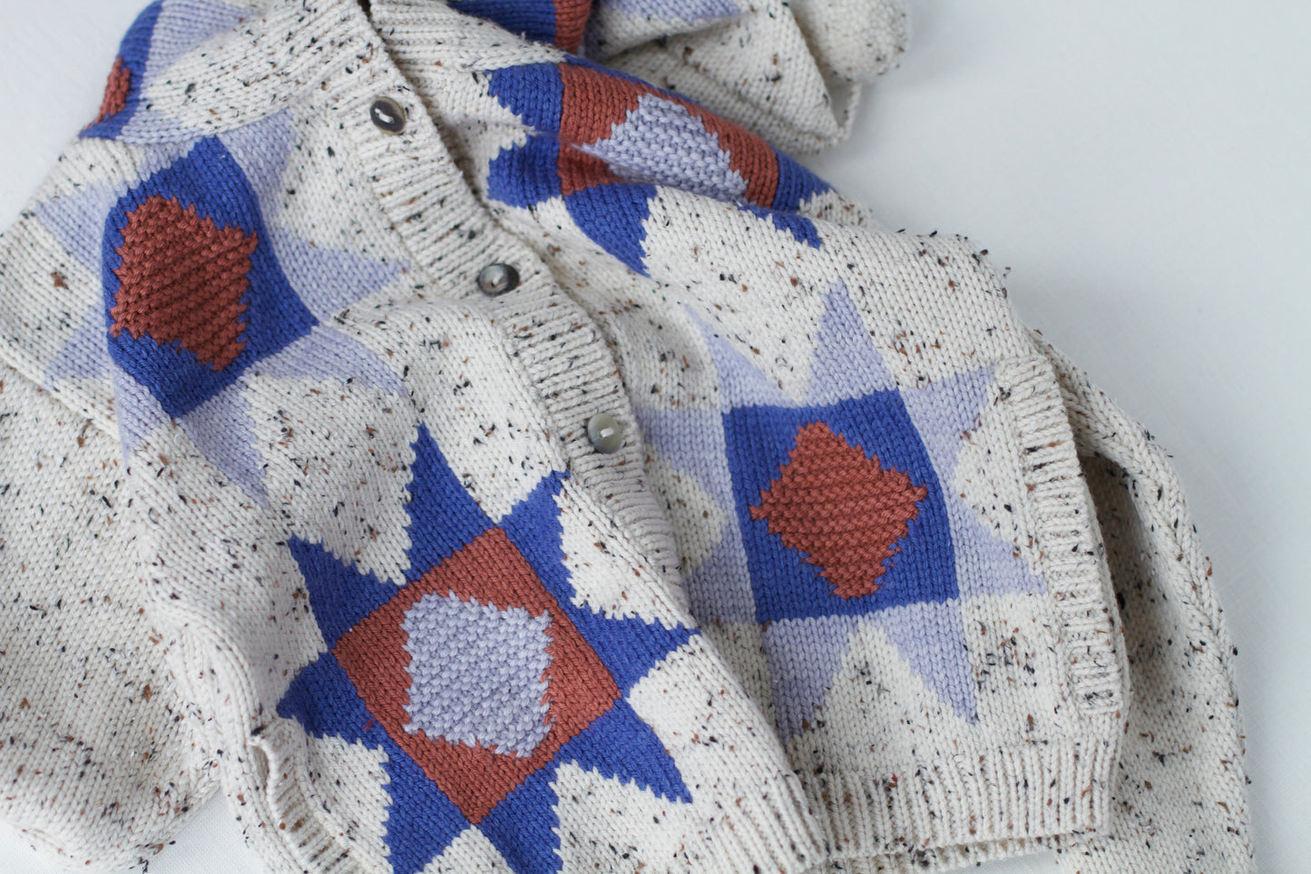 patchwork quilt hooded jacket . cobalt