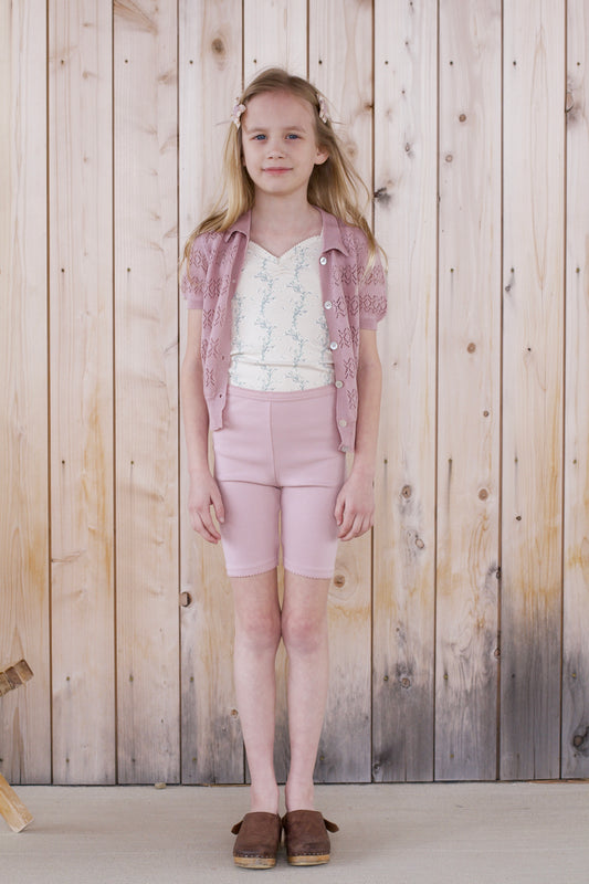 pima bike short . lilac