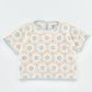 daisy crochet top . sky
