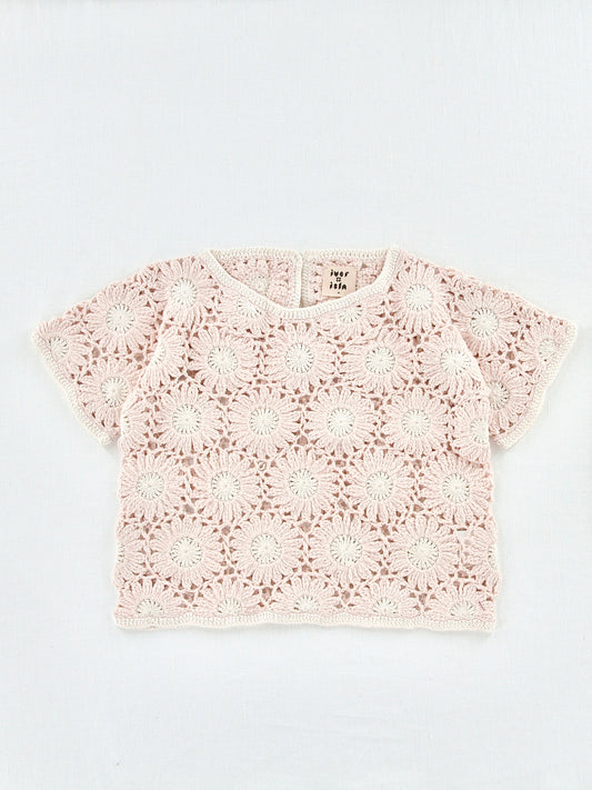 daisy crochet top . shell