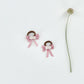 floral crochet hair tie . orchid