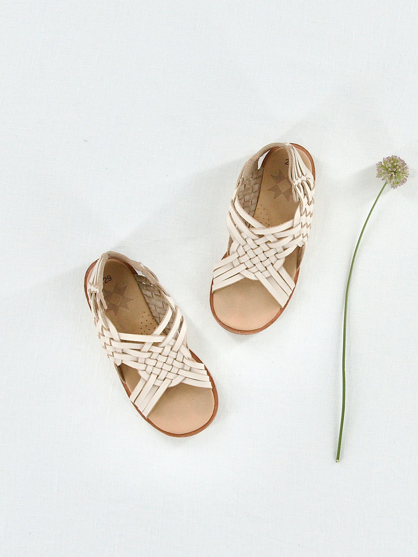 huarache sandal . cream