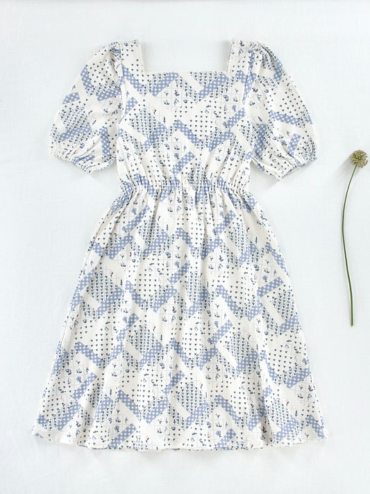pima picnic dress . patchwork