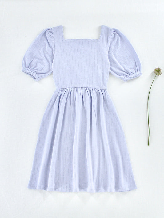 pima picnic dress . forget-me-not pointelle