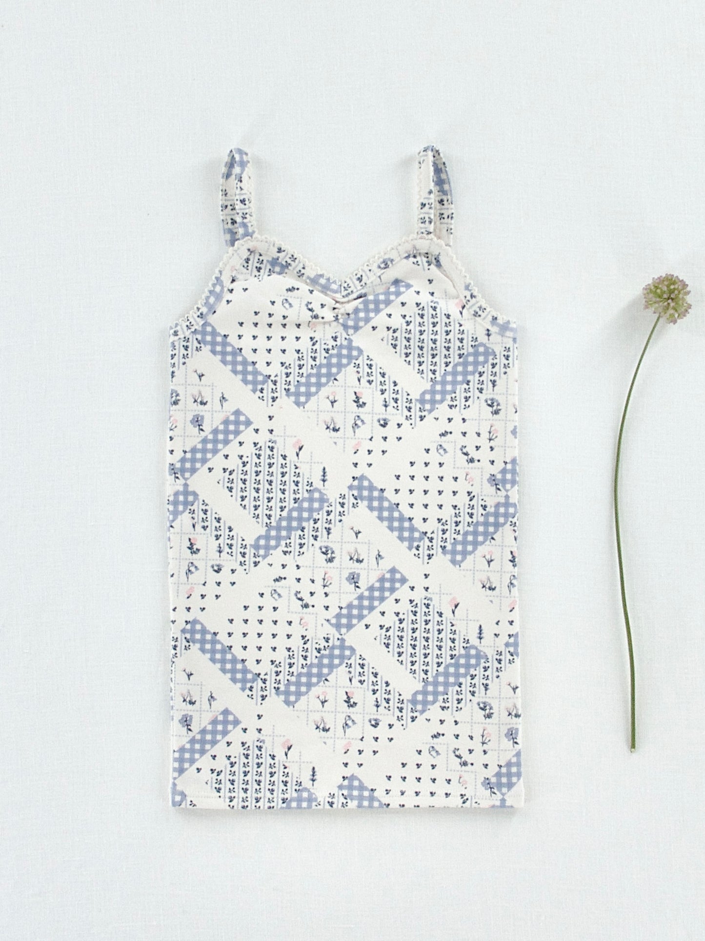 pima ruched camisole . patchwork