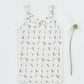 pima ruched camisole . garden windowpane