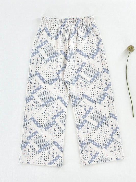 pima beach pant . patchwork