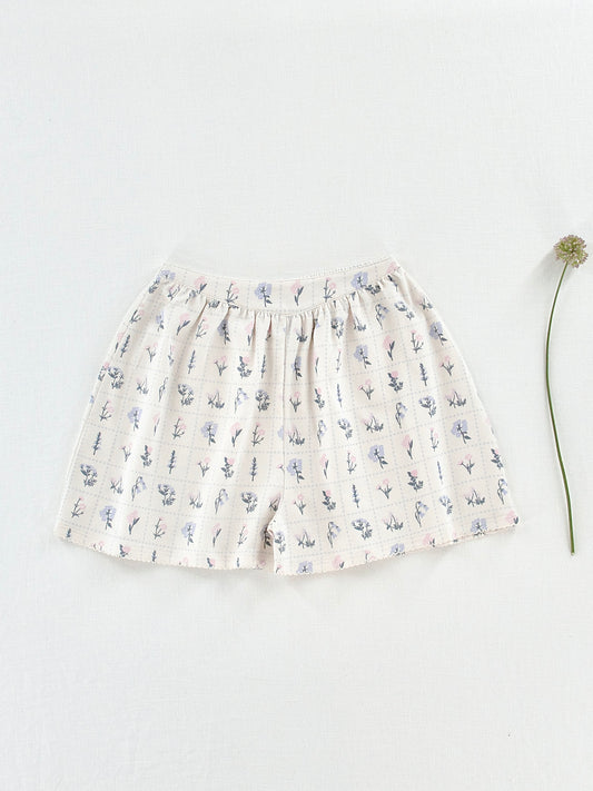 pima flutter shorts . garden windowpane