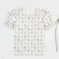 pima short-sleeved poet tee . garden windowpane