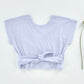 pima tie top . forget-me-not pointelle