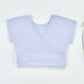 pima tie top . forget-me-not pointelle