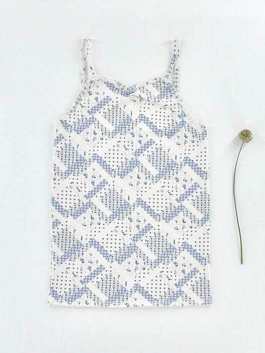 adult ruched camisole . patchwork