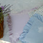 pima ruffle pillowcase . thistle