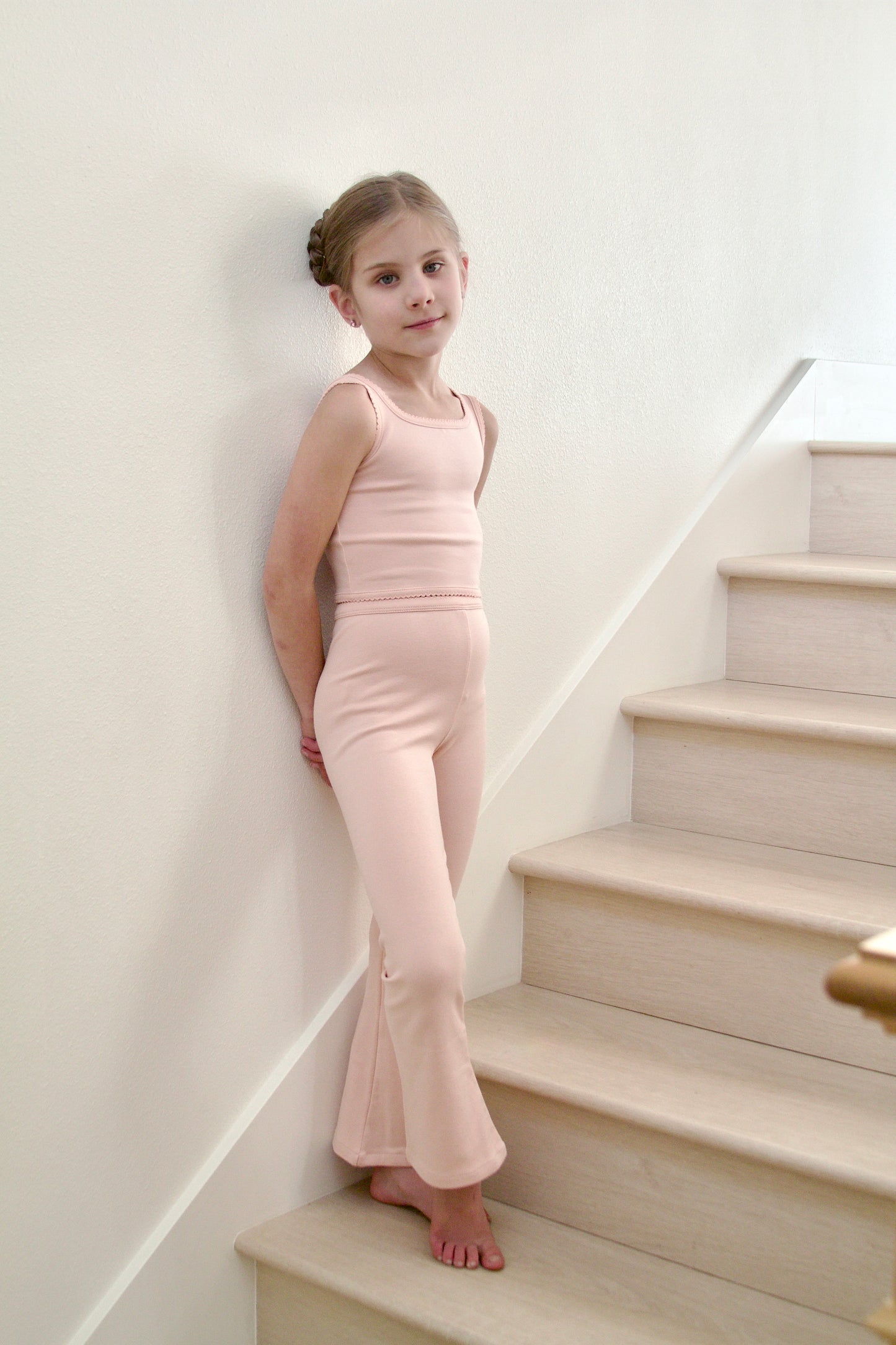 pima flare pant . blush