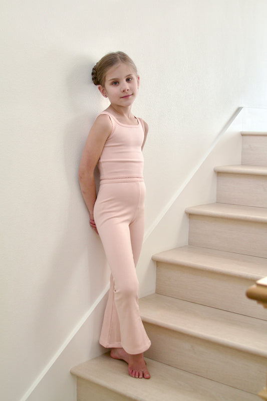 pima flare pant . blush