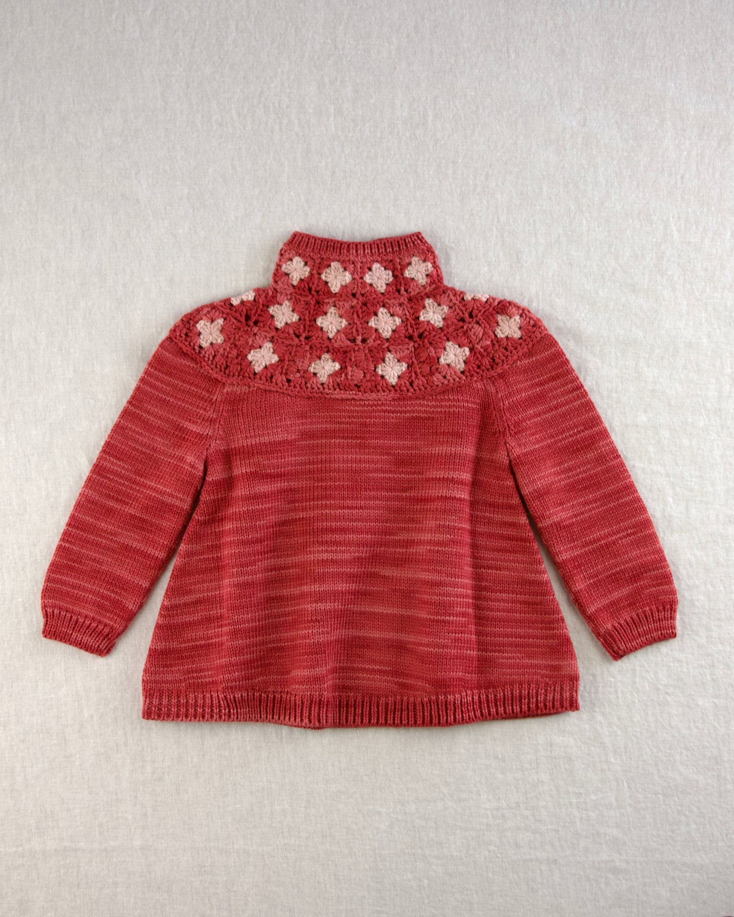crochet tunic. cinnabar
