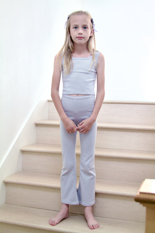 pima flare pant . heather