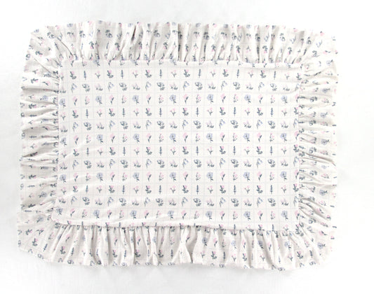 pima ruffle pillowcase . garden windowpane